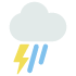 Cubierto y probable tormenta elÃ©ctrica con viento entre 25 y 40 km/h