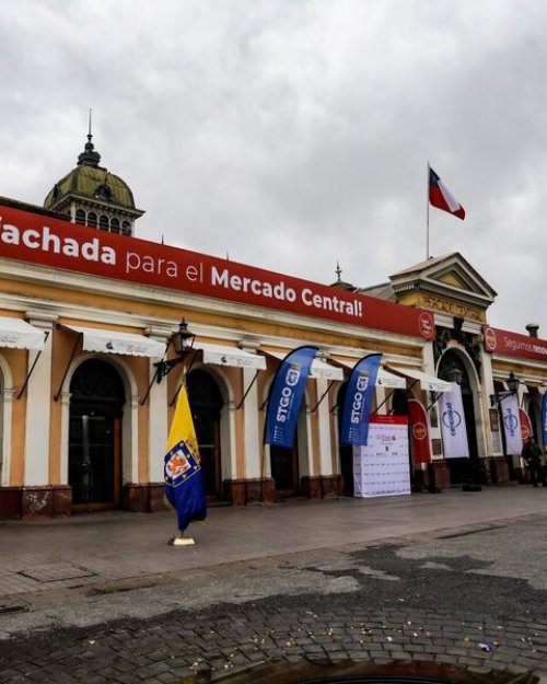 Mercado Central inicia obras para recuperar su fachada y revitalizar el barrio Mapocho-La Chimba