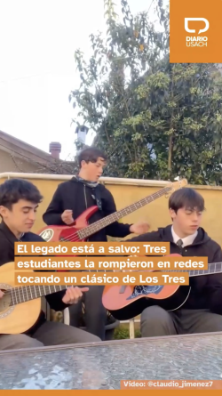 El legado está a salvo: Tres estudiantes la rompieron en redes tocando un clásico de Los Tres