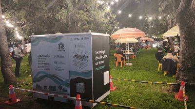 Usach energizó un sector del Festival Bamba 2026 con baterías desechadas de autos eléctricos